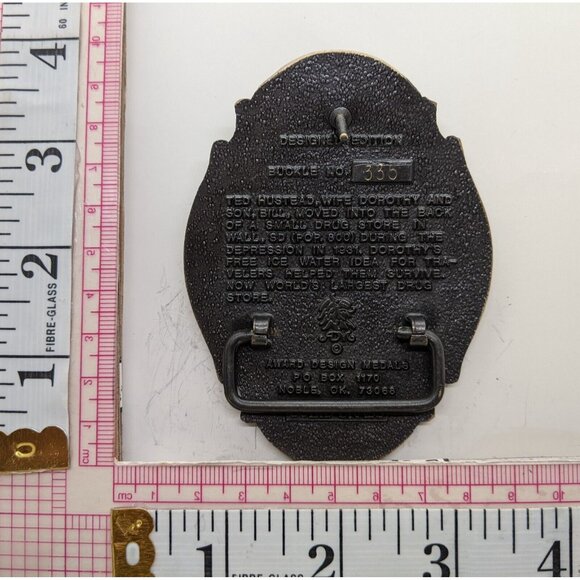 Ted & Bill Husteads Wall Drug Store Wall South Dakota Belt Buckle b2 - Picture 3 of 3